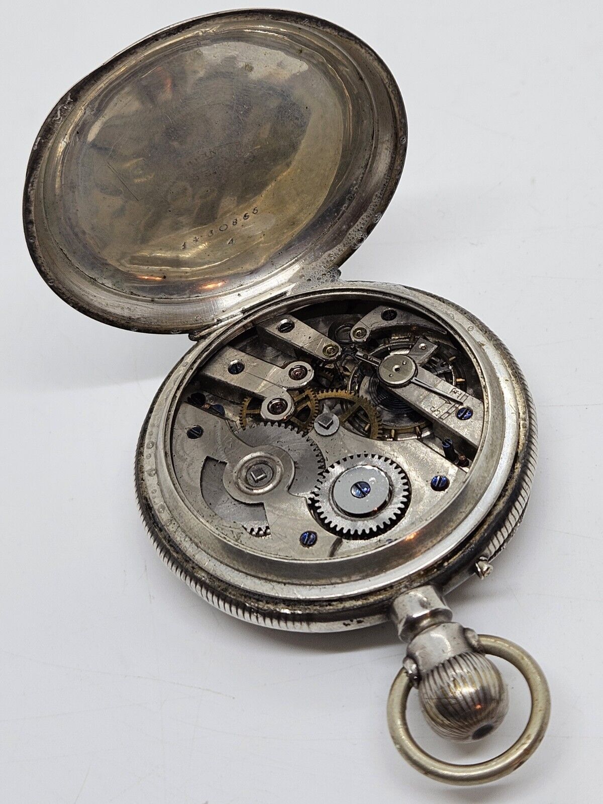 Antique 1800's Swiss Victorian Mechanical 'Pin Set' Fine Silver Pocket Watch