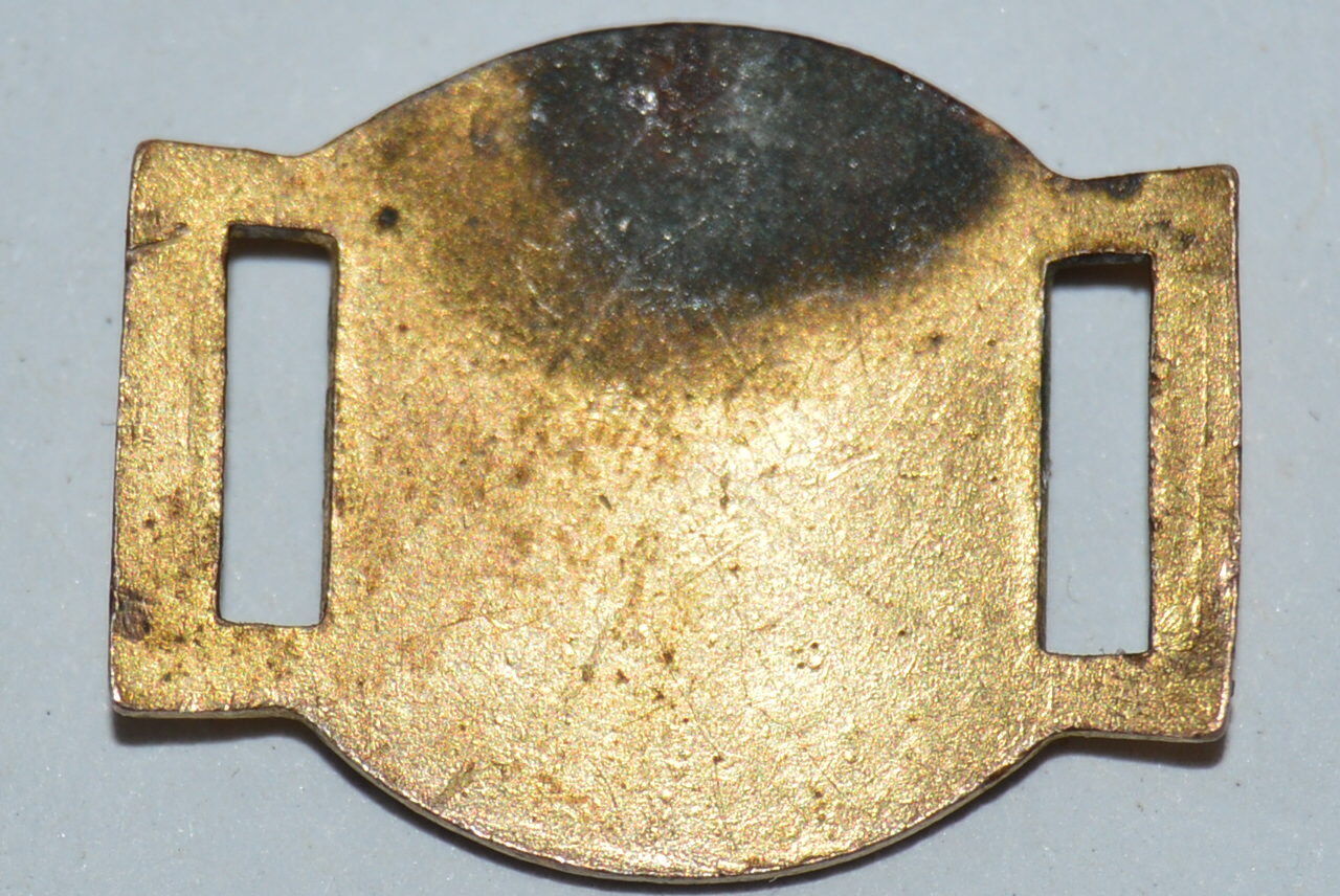 WOW Vintage Antique Early 1900s OPERA Brass Metal Enamel Bracelet Charm RARE