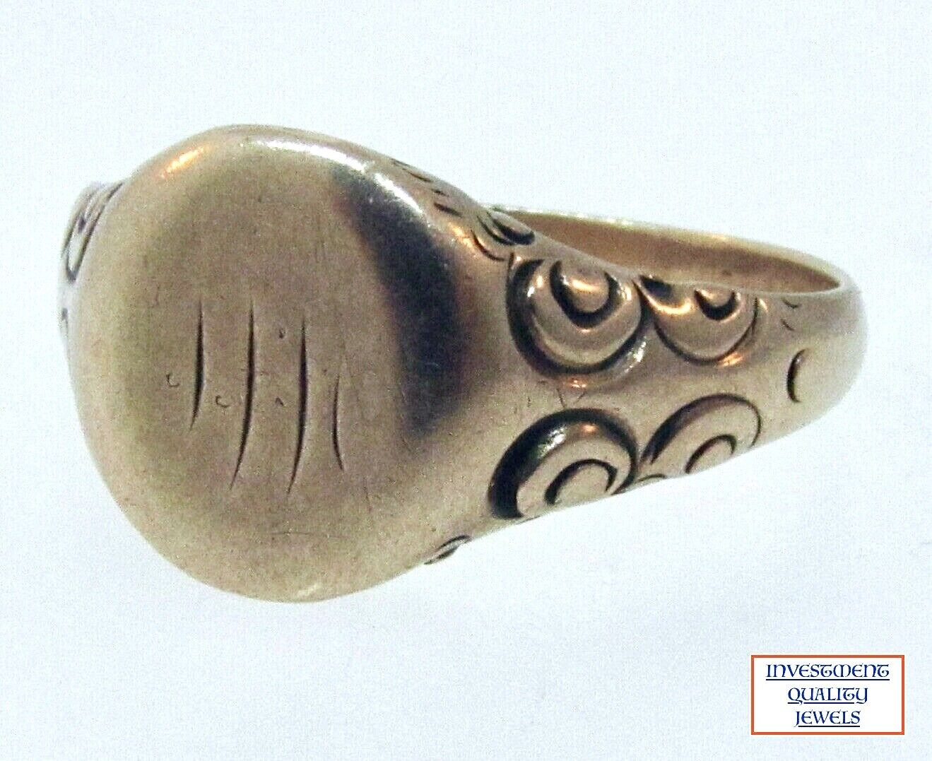 Victorian 1800's 8k Rose Gold Signet Ring