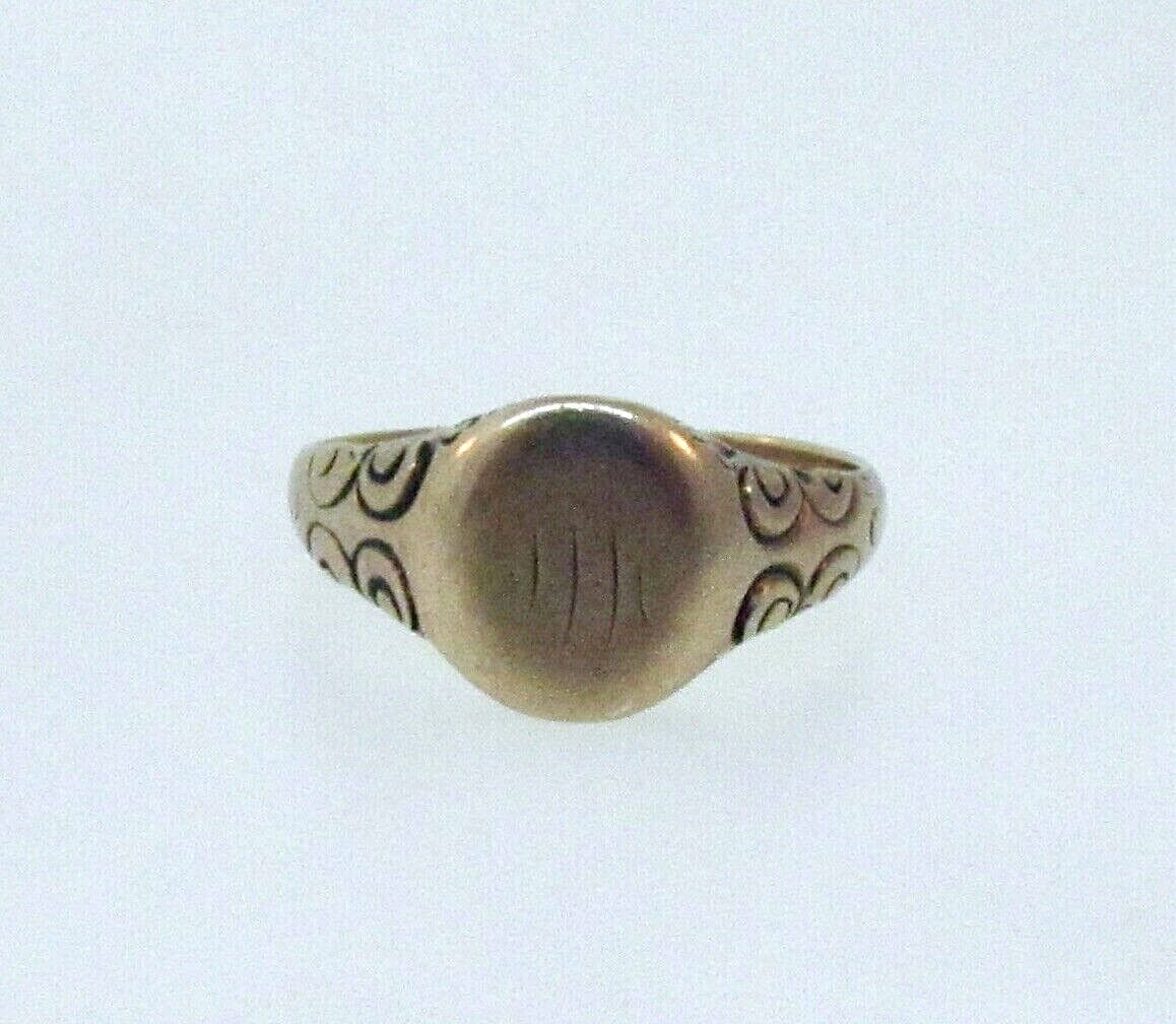 Victorian 1800's 8k Rose Gold Signet Ring