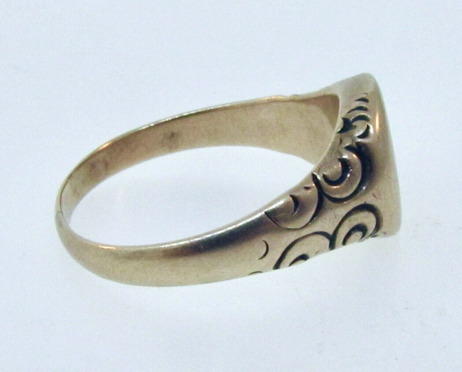 Victorian 1800's 8k Rose Gold Signet Ring