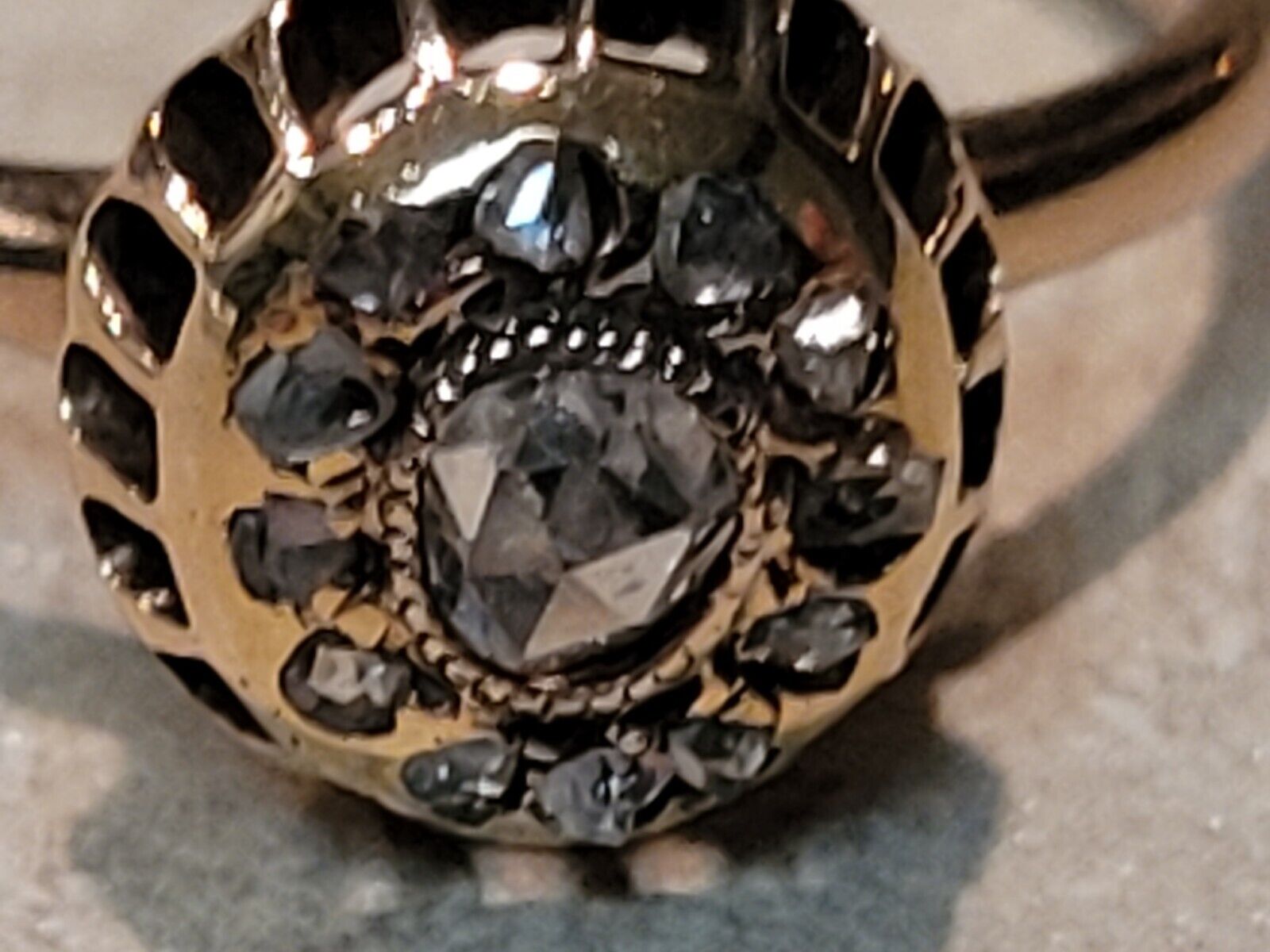 Antique 1800s Victorian Rose Cut Diamond Ring 14k Gold - Size 5 - With Appraisal