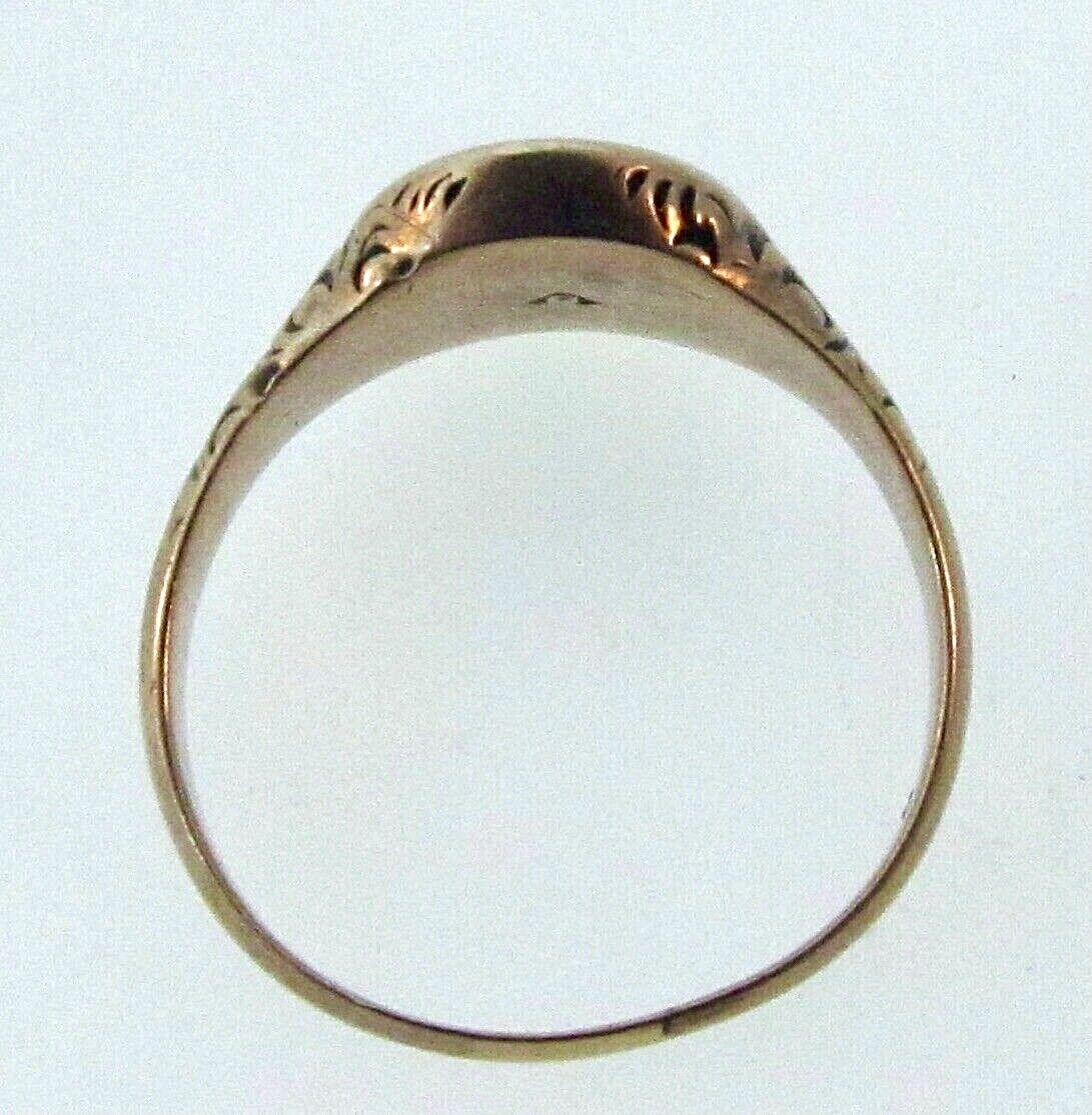 Victorian 1800's 8k Rose Gold Signet Ring