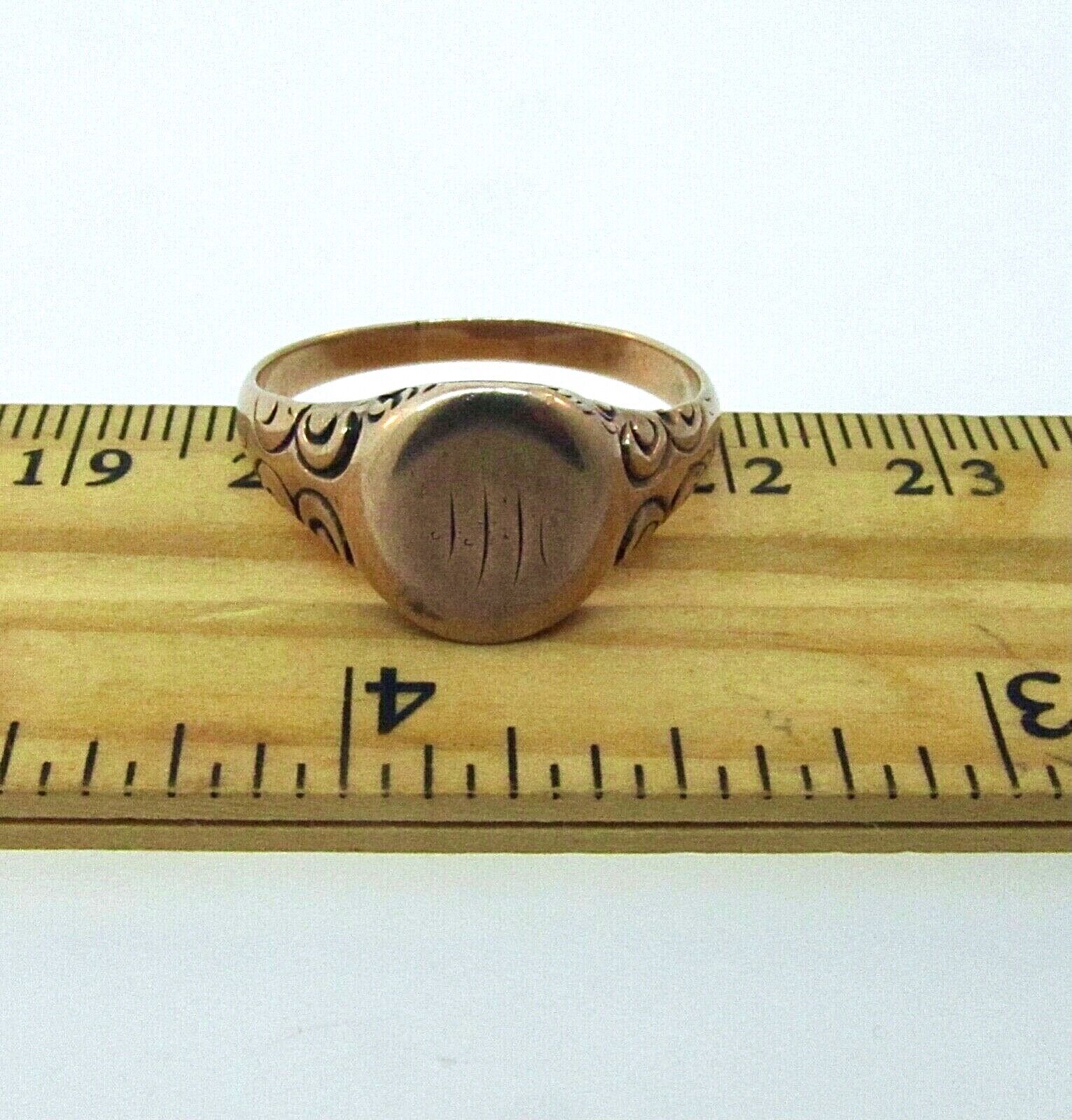 Victorian 1800's 8k Rose Gold Signet Ring