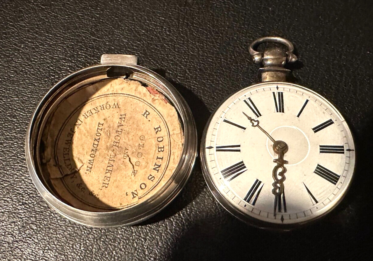 Pair Case Fusee Silver  pocket watch early 1800s