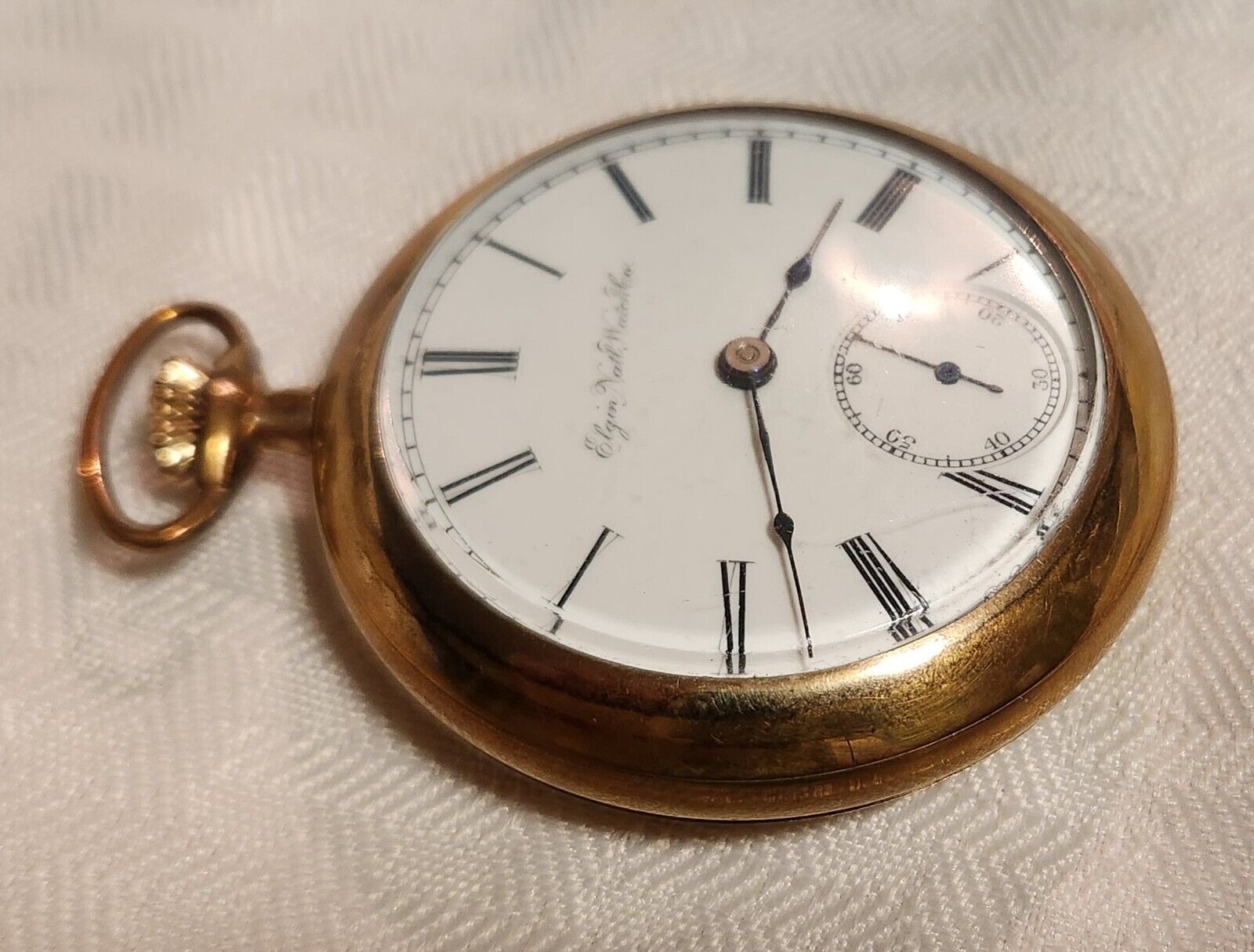 LATE 1800s ELGIN POCKET WATCH GOLD FILLED 15 Jewels