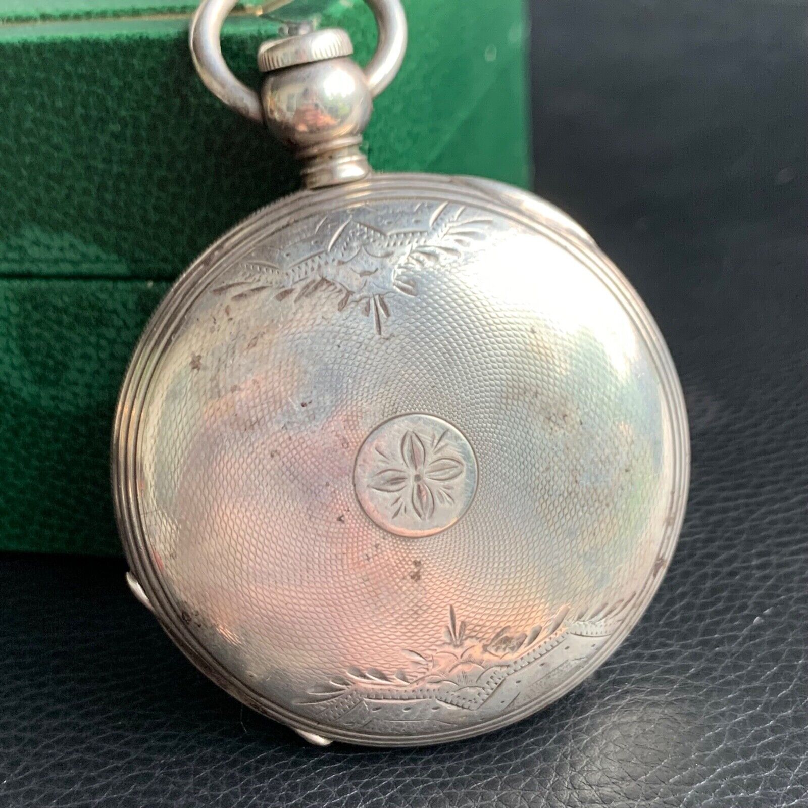 1800's 4 Ounce Coin Silver Key Wind Hunter Pocket Watch Case Excellent