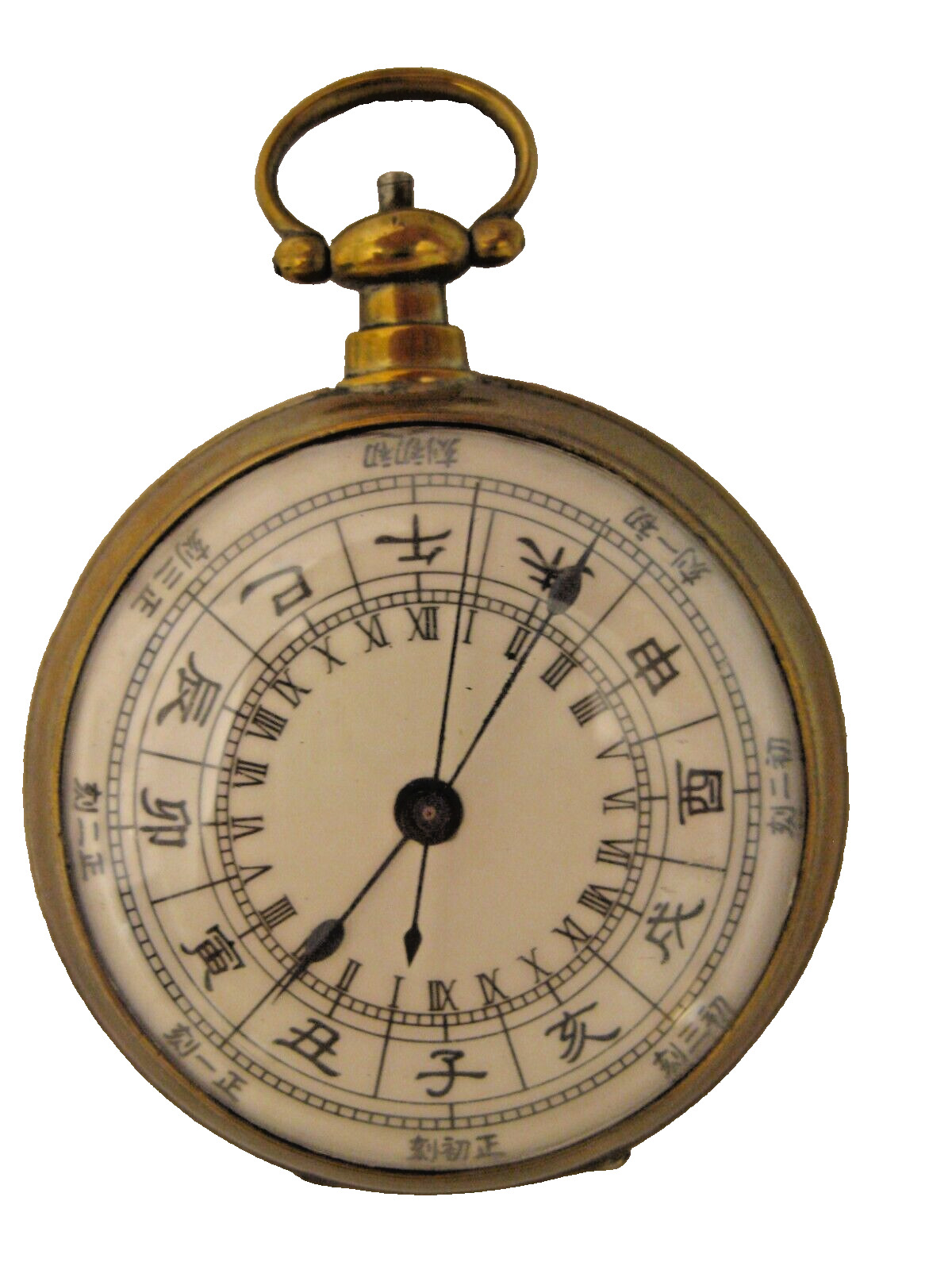 ANTIQUE CHINESE POCKET WATCH, SWISS MADE IN 1800's, ZODIAC RARE DIAL, NOT RUN.