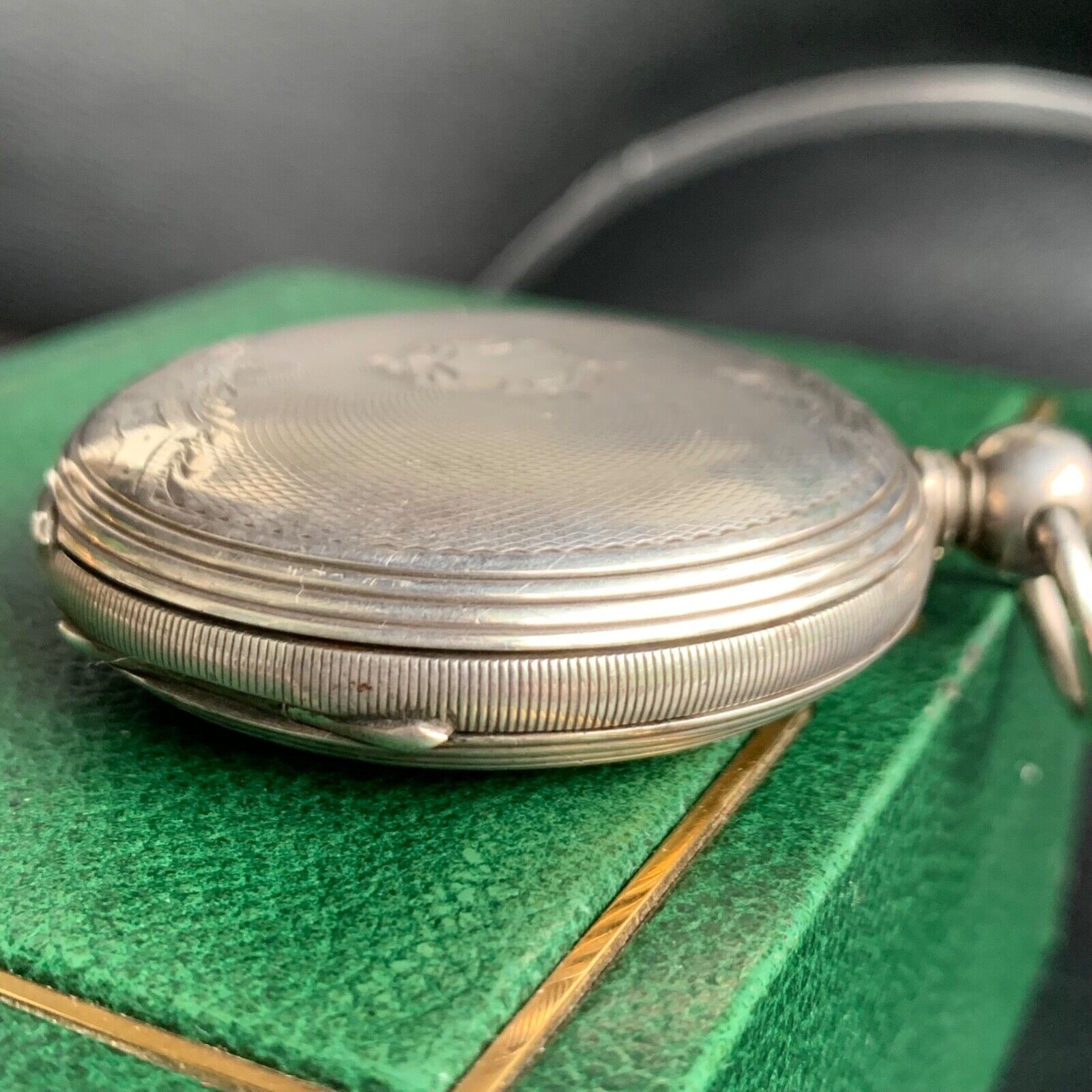 1800's 4 Ounce Coin Silver Key Wind Hunter Pocket Watch Case Excellent