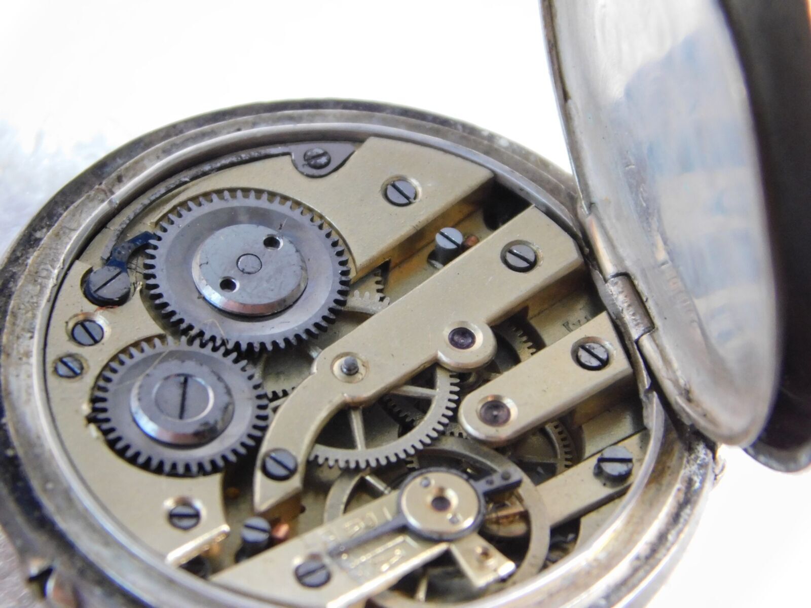 Antique 1800's Ladies Ornate Sterling Silver Chatelaine Pocket Watch w/ Chain