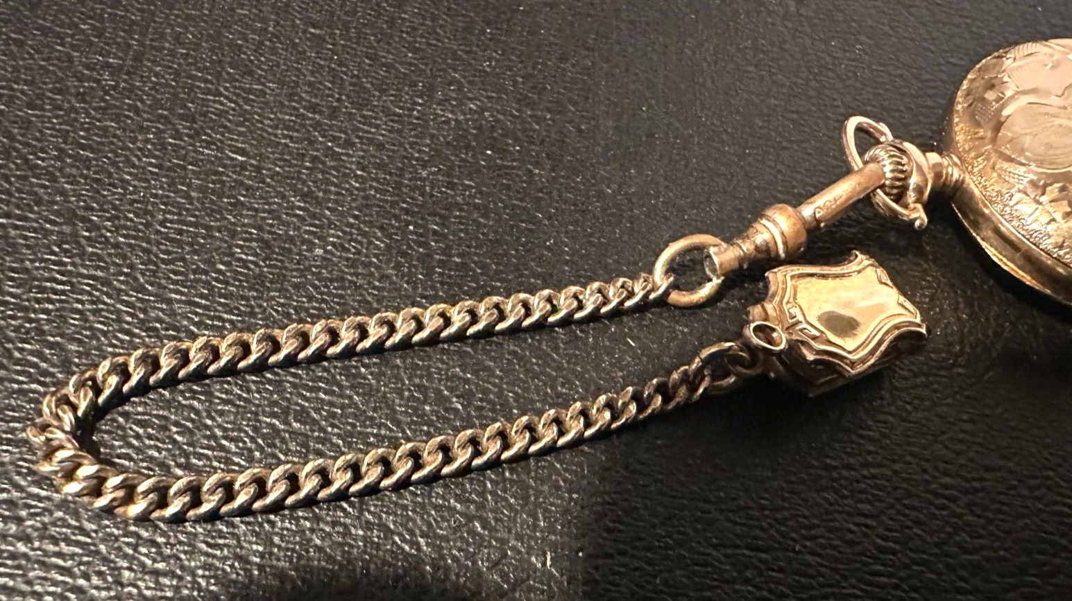 Gold filled Hunter Case size 0 Pocket watch late 1800s, with matching chain