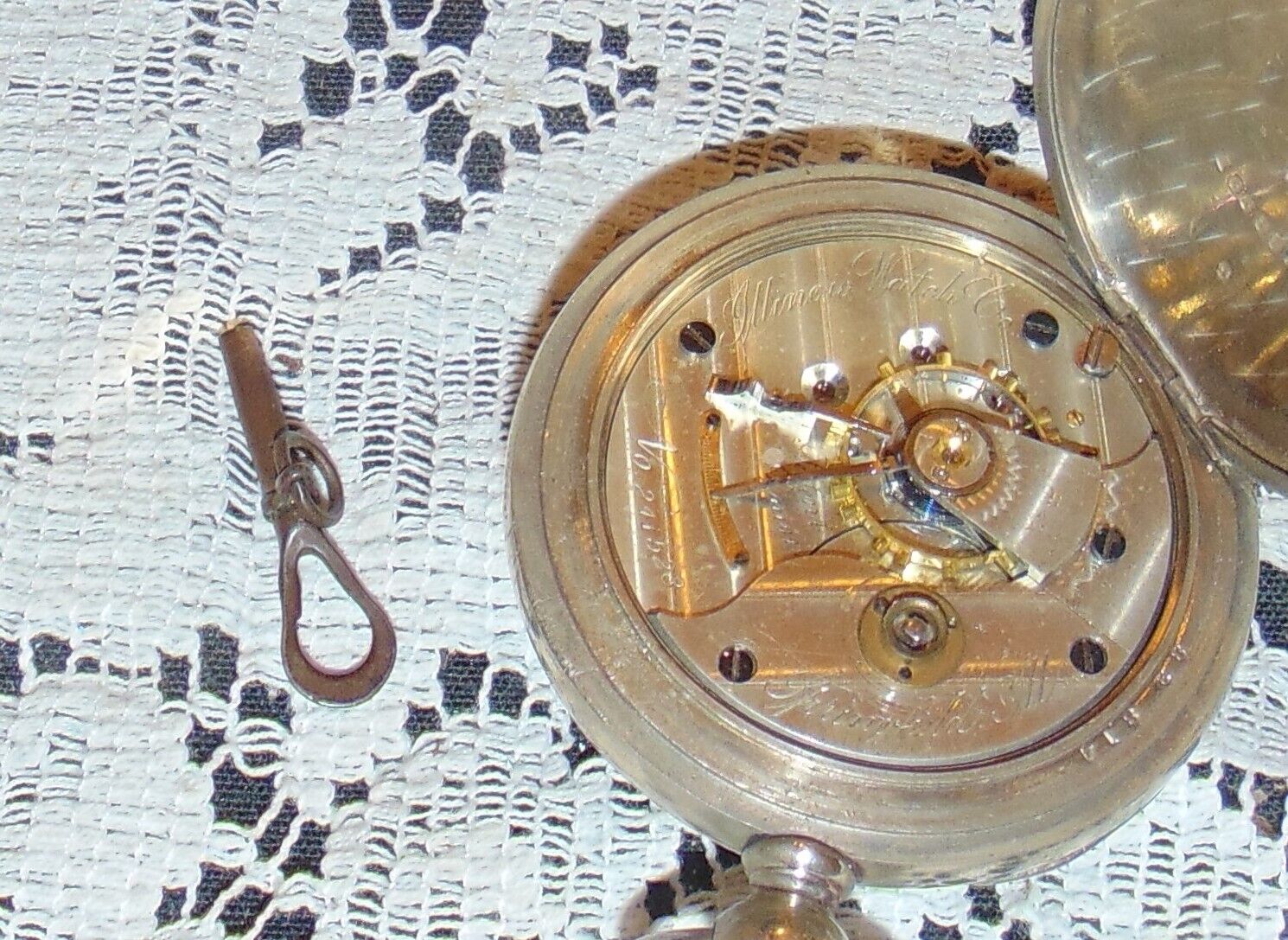 Illinois Early 1900'S Mason Key Wind Pocket Watch-WORKING CONDITION W KEY
