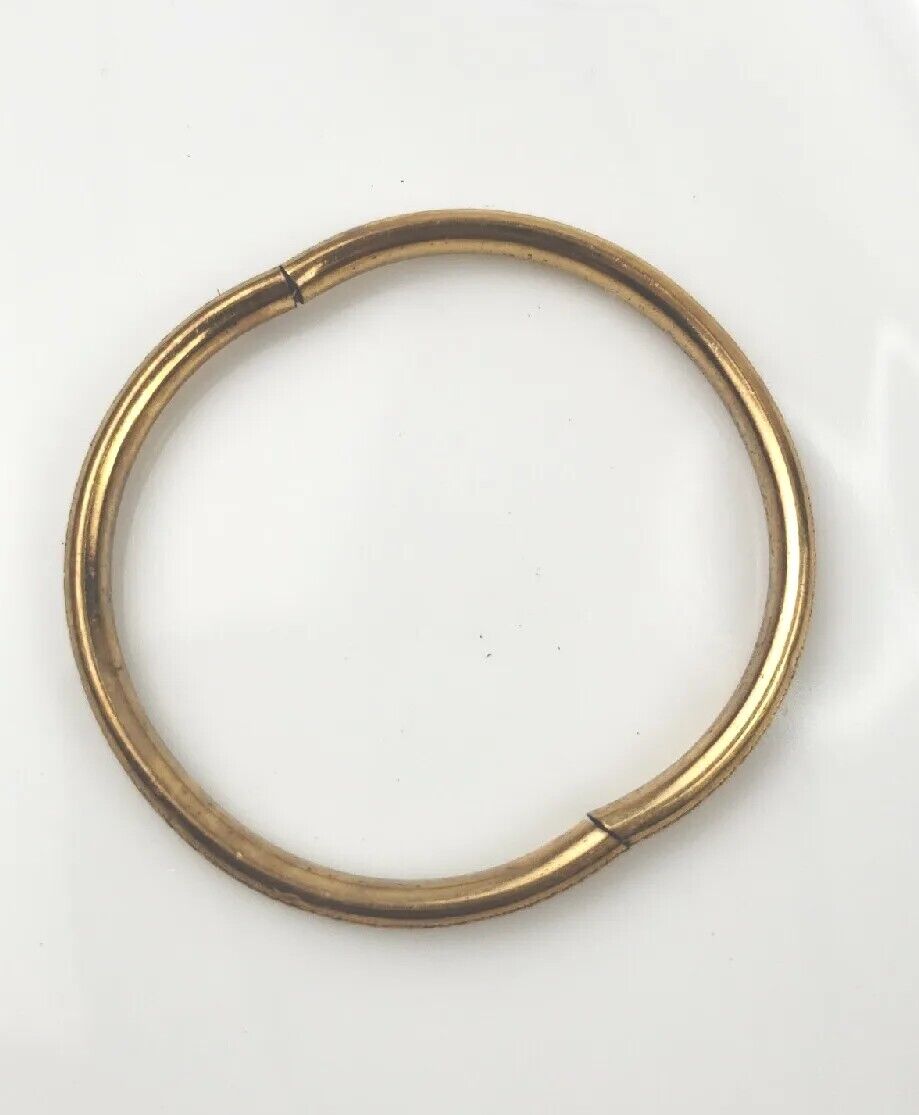 Lestage Gold Baby Bracelet 1/20 12k Gold Filled Hinged Antique Carved 1900s