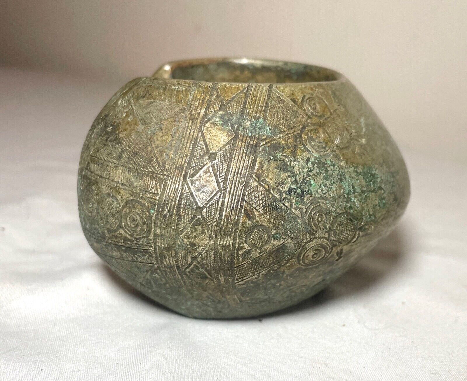 1800s Antique African Niger Baoulé Dogon Bronze Manilla Currency Bracelet nickel