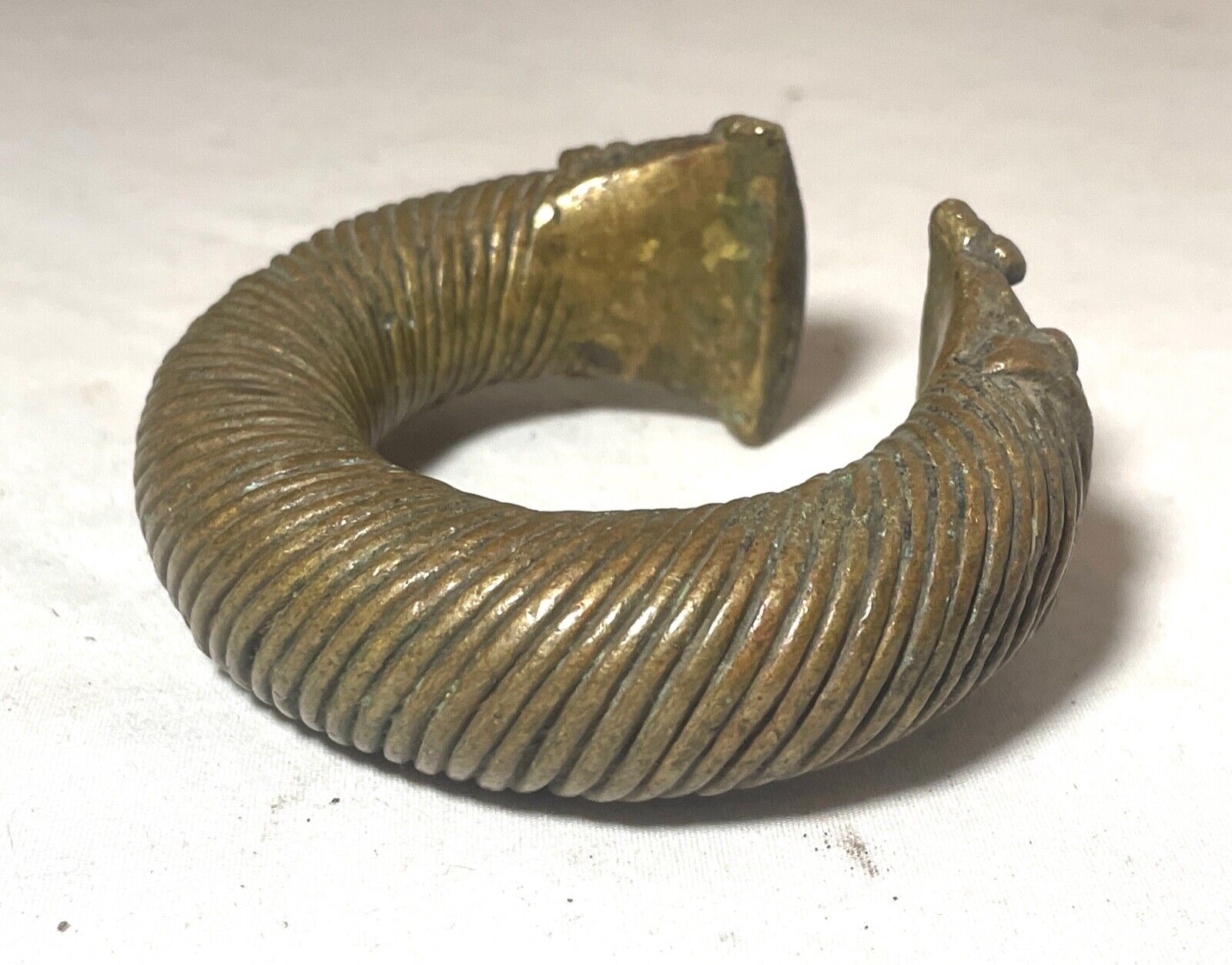 1800's Antique African Niger Baoulé Dogon Bronze Manilla Currency Bracelet rare