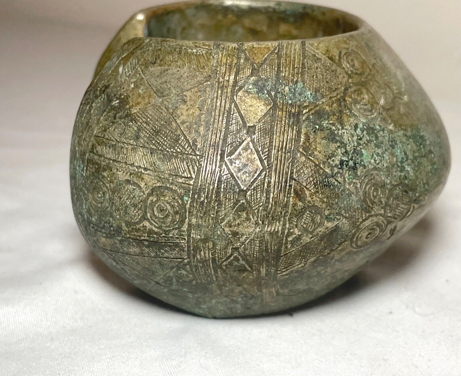 1800s Antique African Niger Baoulé Dogon Bronze Manilla Currency Bracelet nickel