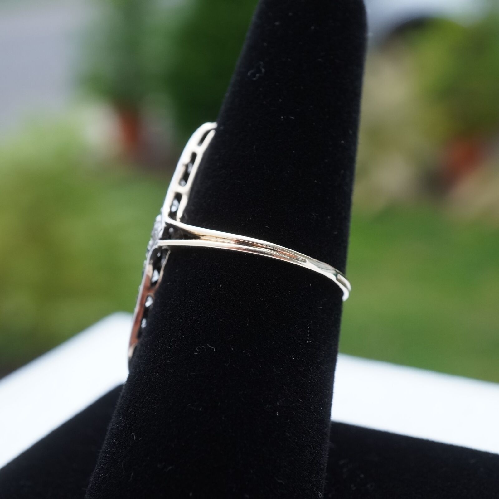 Dazzling Antique Edwardian 1900's 14k Solid Yellow Gold Diamond Ring