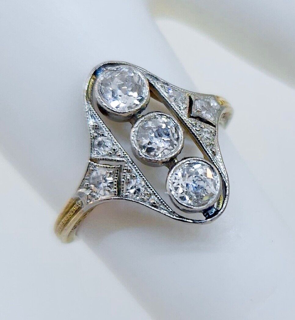 Antique Edwardian 1900's 14k Diamond Ring