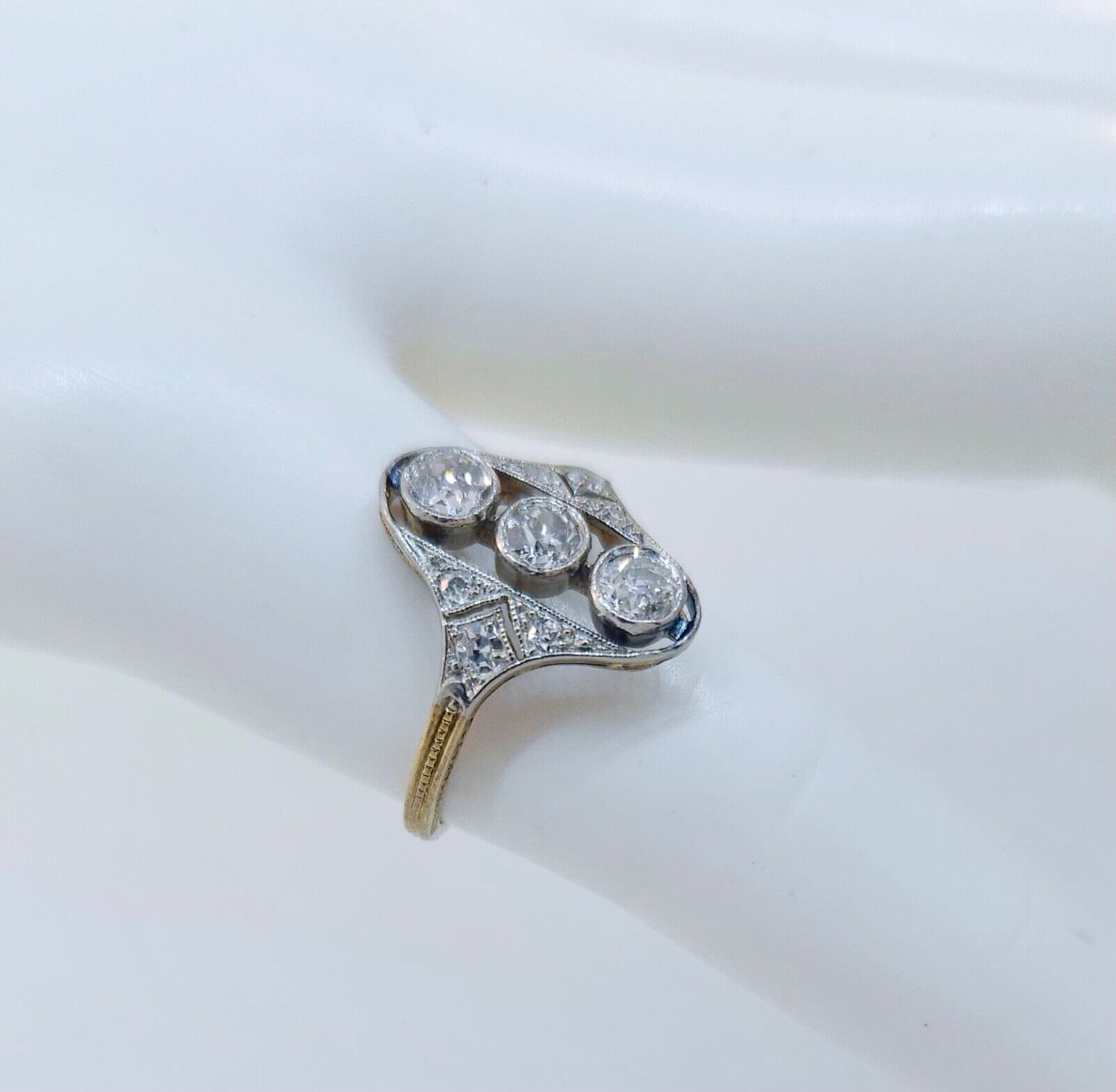 Antique Edwardian 1900's 14k Diamond Ring