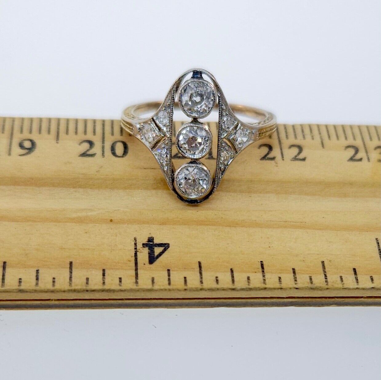 Antique Edwardian 1900's 14k Diamond Ring
