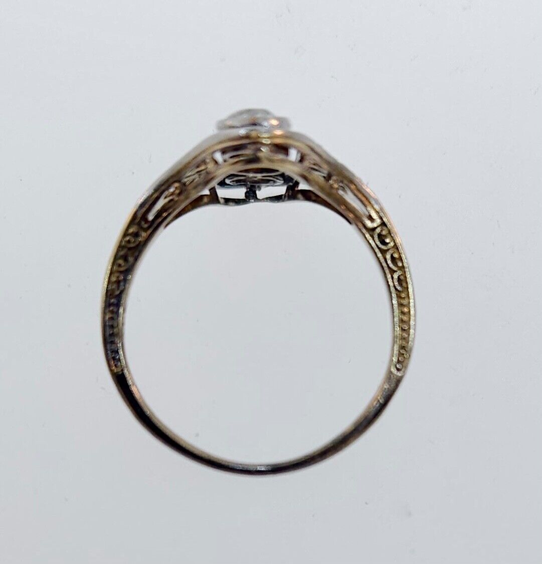 Antique Edwardian 1900's 14k Diamond Ring