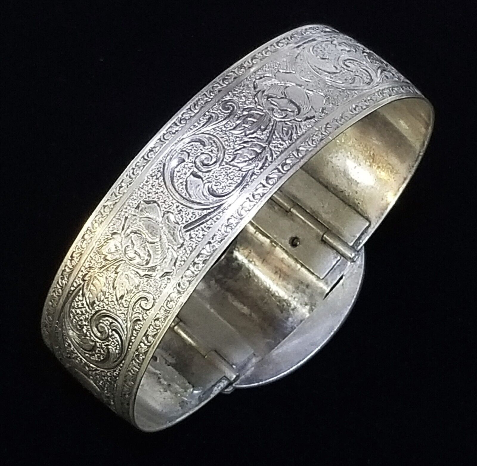 RARE Antique Silver Buckle Bracelet COLLEGE of WILLIAM & MARY Seal 1693