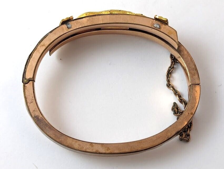 Victorian Gold-Filled Bracelet with Lizard, 1900's, Vintage Jewelry