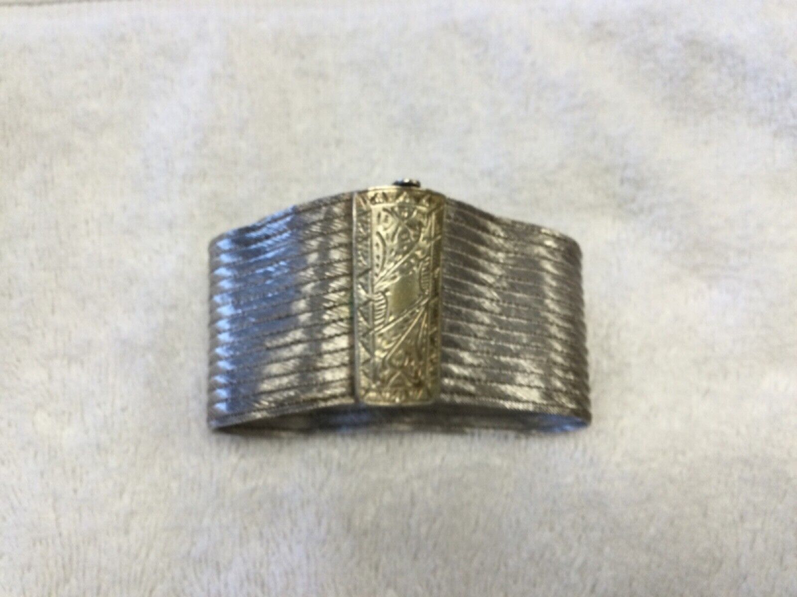 1900's Antique 900 Silver Bracelet Pin Hinge Closure Heirloom 36mm