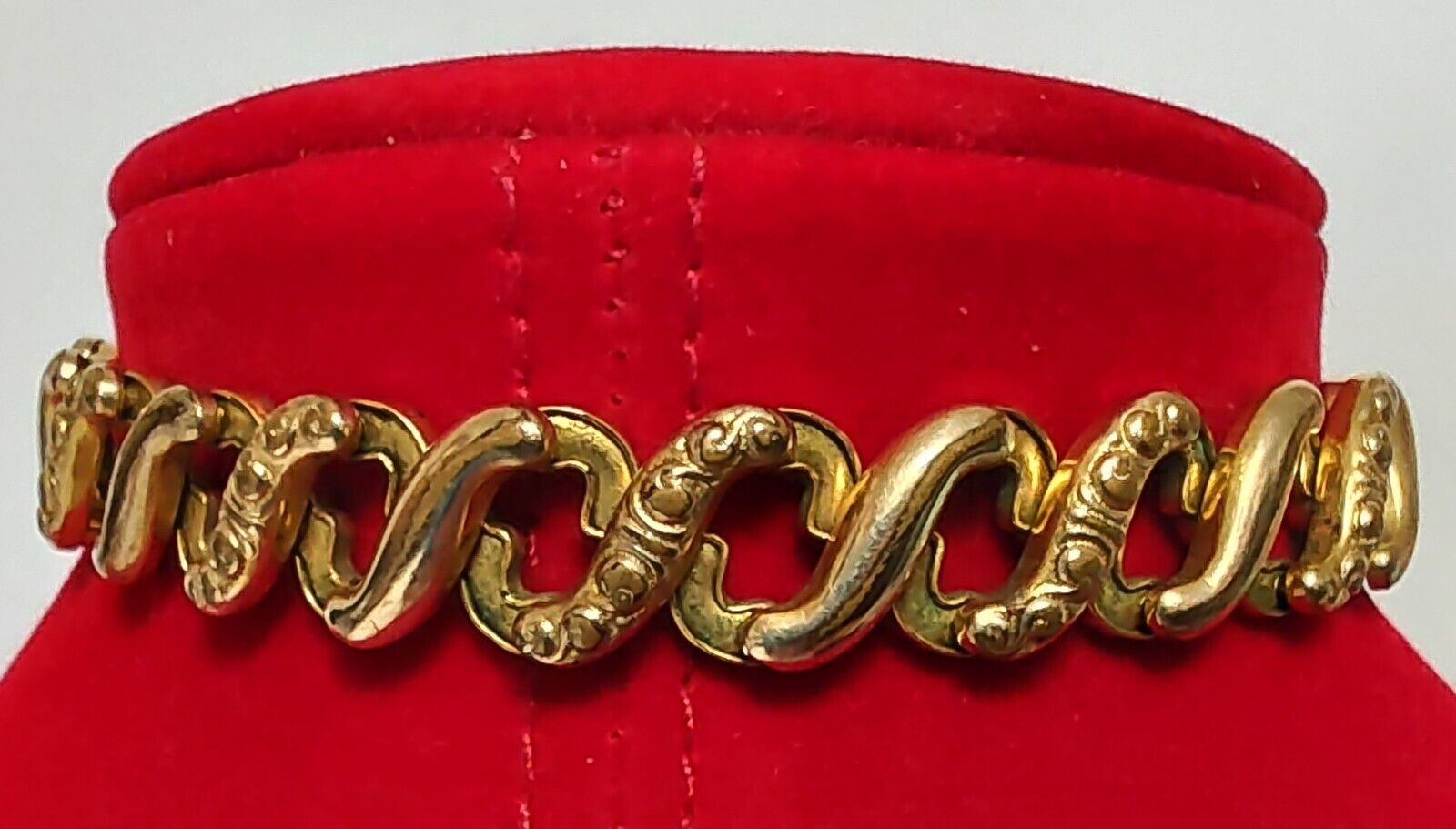 Antique Gold Filled American Queen Sweet Heart Pittman & Keeler Bracelet 1900s