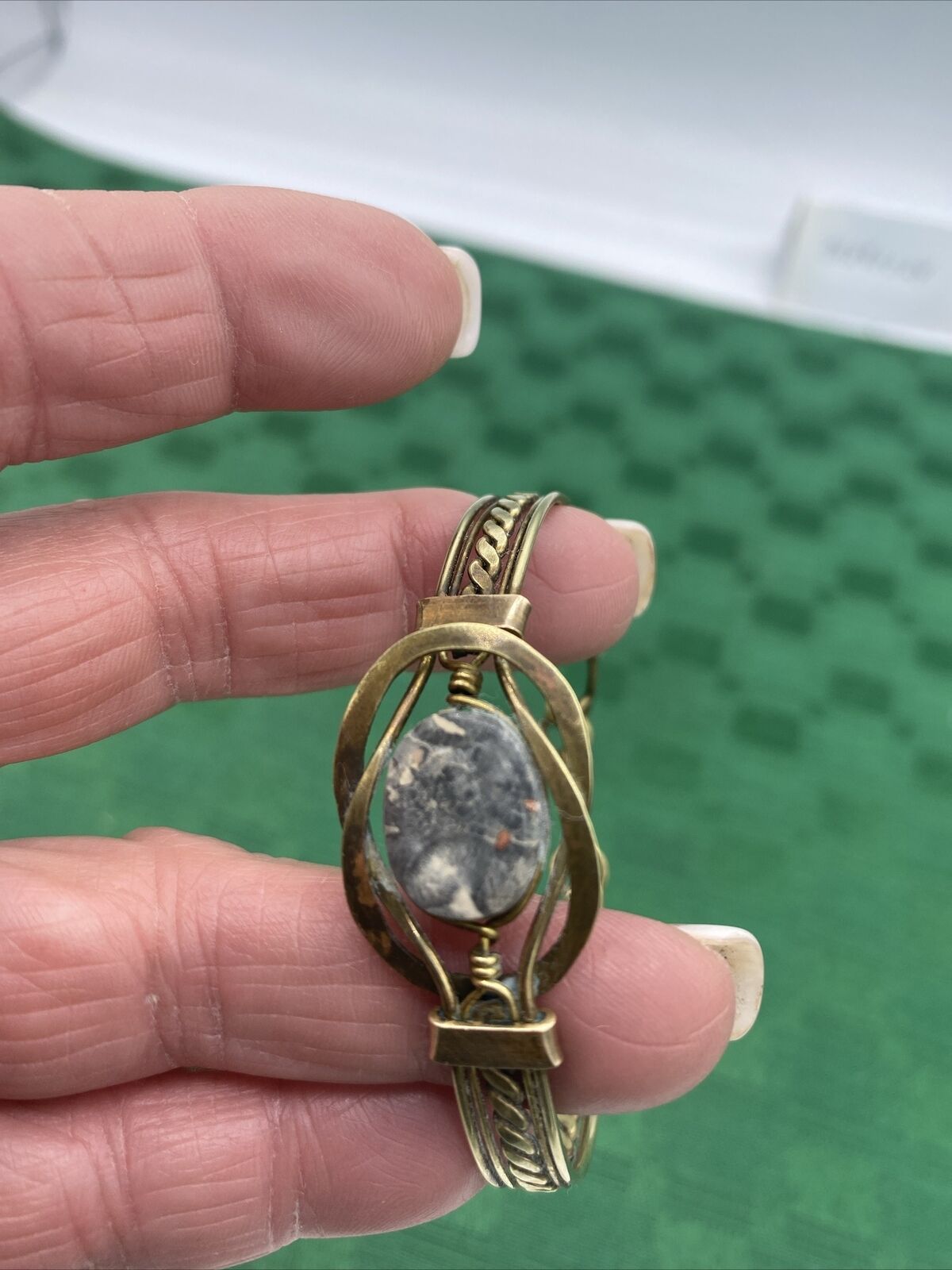 ✨Vintage Early 1900’s Man made Egyptian Revival Jewelry Brass Bracelet