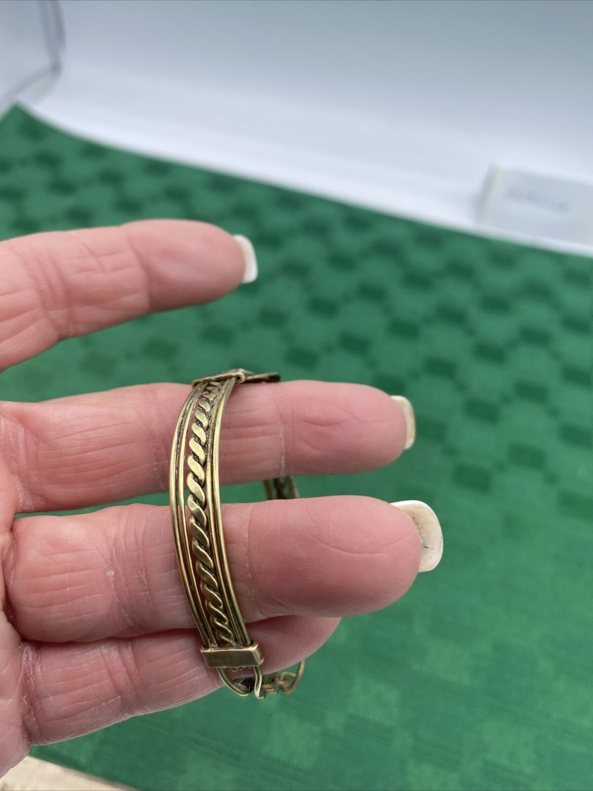 ✨Vintage Early 1900’s Man made Egyptian Revival Jewelry Brass Bracelet