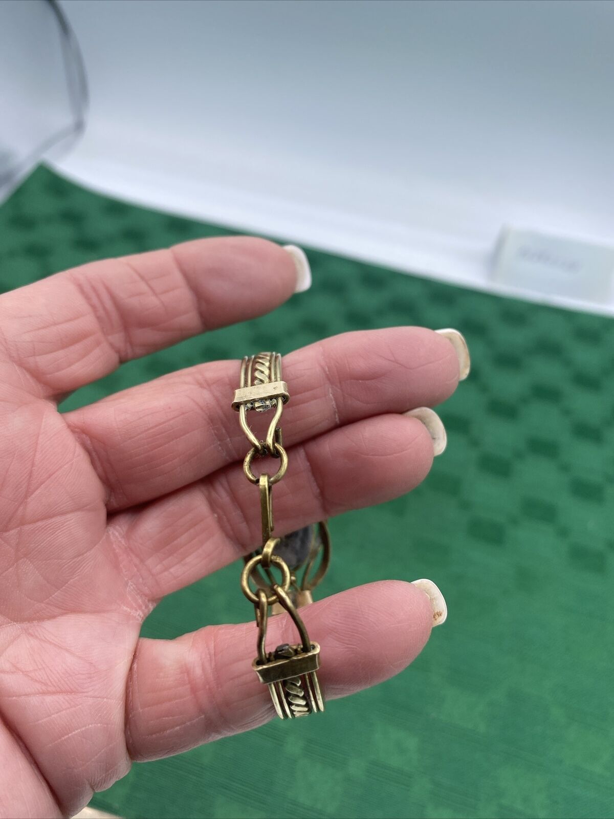 ✨Vintage Early 1900’s Man made Egyptian Revival Jewelry Brass Bracelet