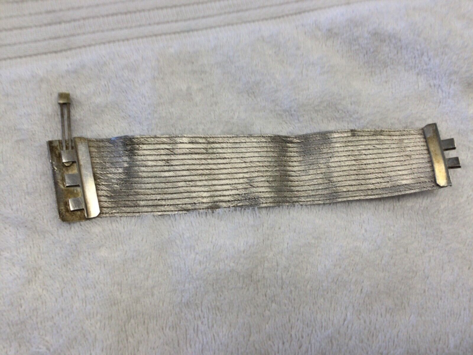 1900's Antique 900 Silver Bracelet Pin Hinge Closure Heirloom 36mm
