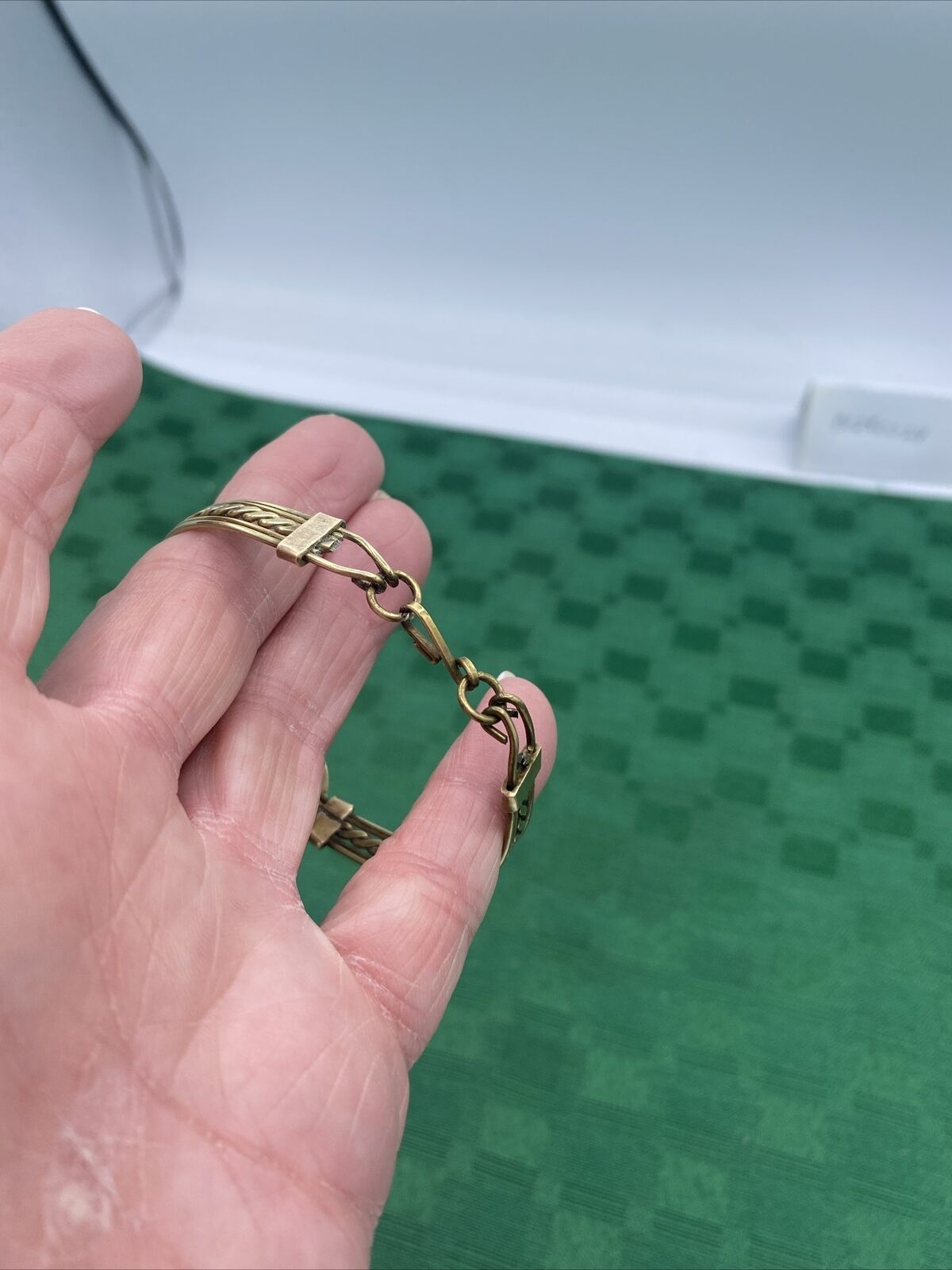 ✨Vintage Early 1900’s Man made Egyptian Revival Jewelry Brass Bracelet