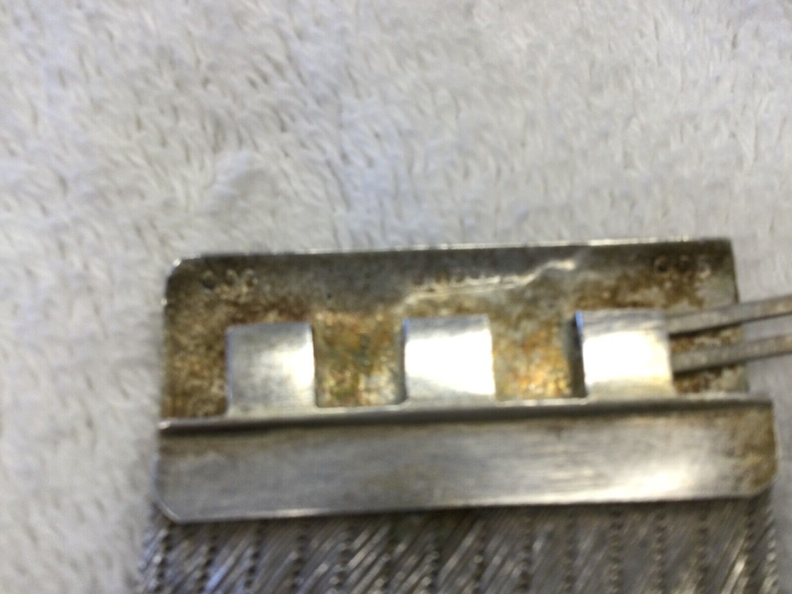 1900's Antique 900 Silver Bracelet Pin Hinge Closure Heirloom 36mm