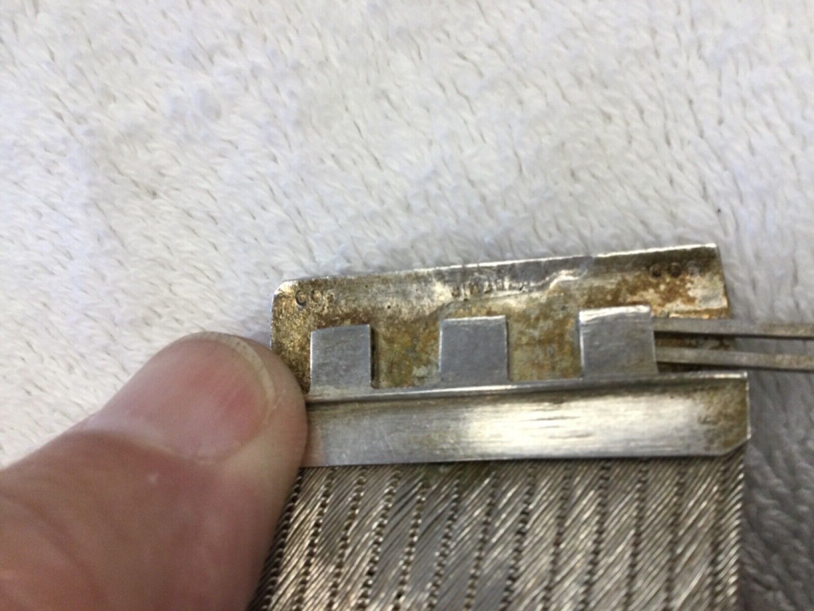 1900's Antique 900 Silver Bracelet Pin Hinge Closure Heirloom 36mm