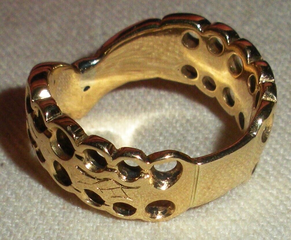 ANTIQUE 18K GOLD 1800s OR EARLIER BIRD HEAD DESIGN RING SIZE 6.5  tuvi