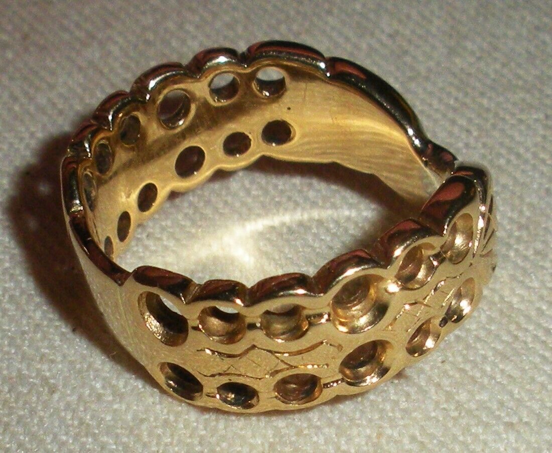 ANTIQUE 18K GOLD 1800s OR EARLIER BIRD HEAD DESIGN RING SIZE 6.5  tuvi