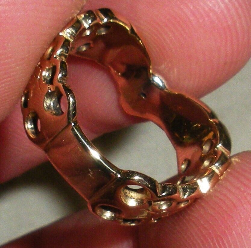 ANTIQUE 18K GOLD 1800s OR EARLIER BIRD HEAD DESIGN RING SIZE 6.5  tuvi