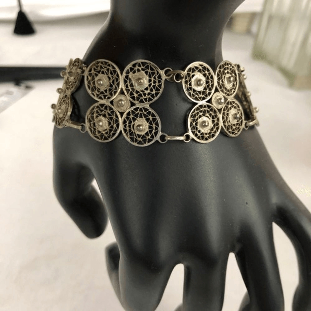 Stunning antique 1900’s Cannetille link bracelet