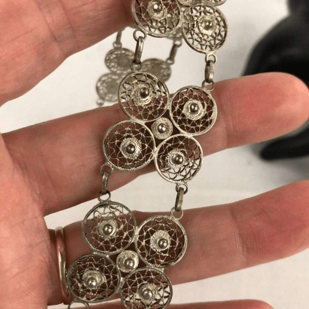 Stunning antique 1900’s Cannetille link bracelet