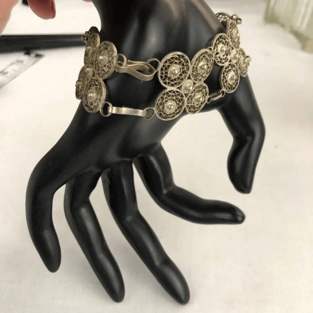 Stunning antique 1900’s Cannetille link bracelet