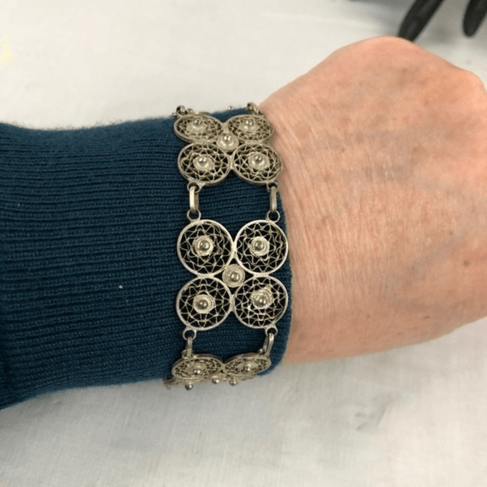 Stunning antique 1900’s Cannetille link bracelet