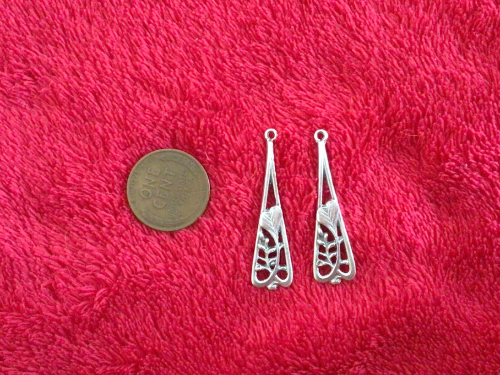 sterling silver 1900s filigree Art Nouveau salt spoon earrings custom made