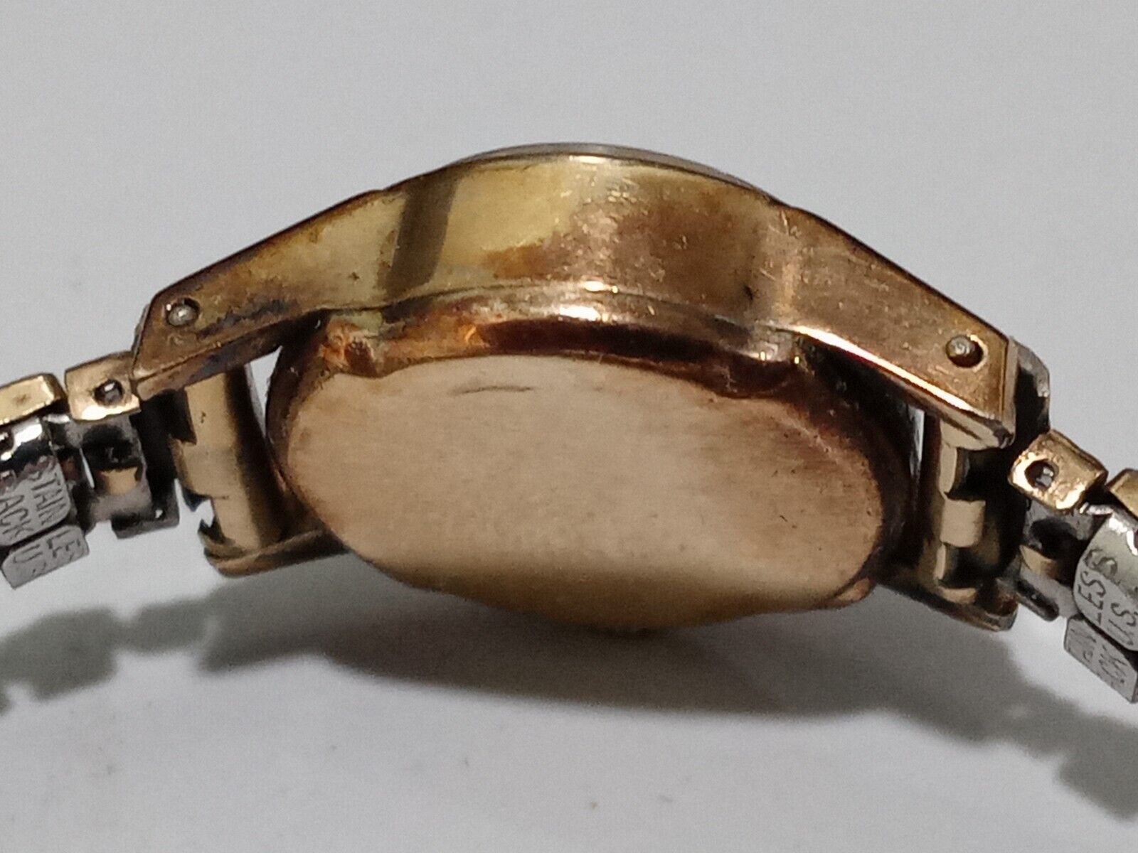 Omega 1900s Vintage 15mm Patina Gold tone Manual Swiss RUNS loose crown