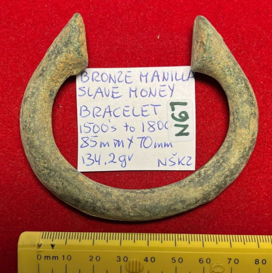 N67 Bronze Manilla Slave Money Bracelet - used in West Africa 1500's to 1800's