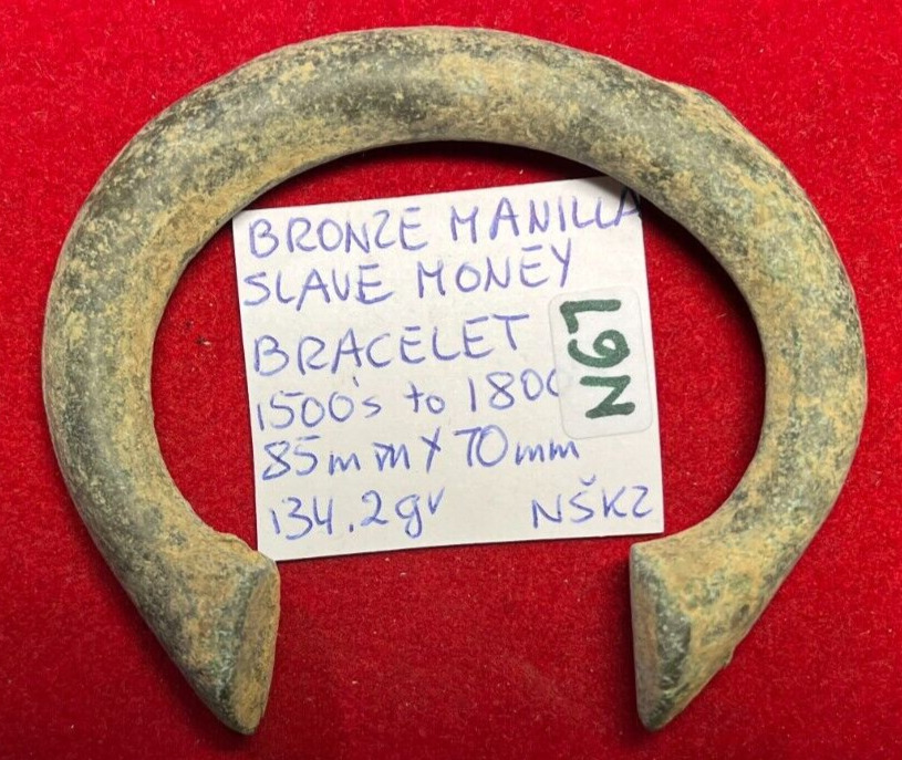 N67 Bronze Manilla Slave Money Bracelet - used in West Africa 1500's to 1800's
