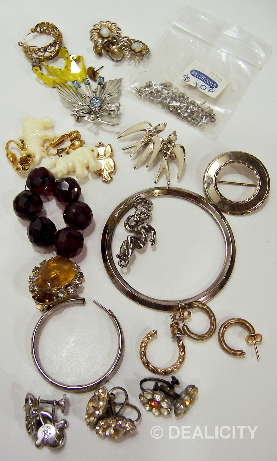 Vintage Estate Earings Brooches Pins Lot Wear Sell Repair COSTUME JEWELRY 1900s