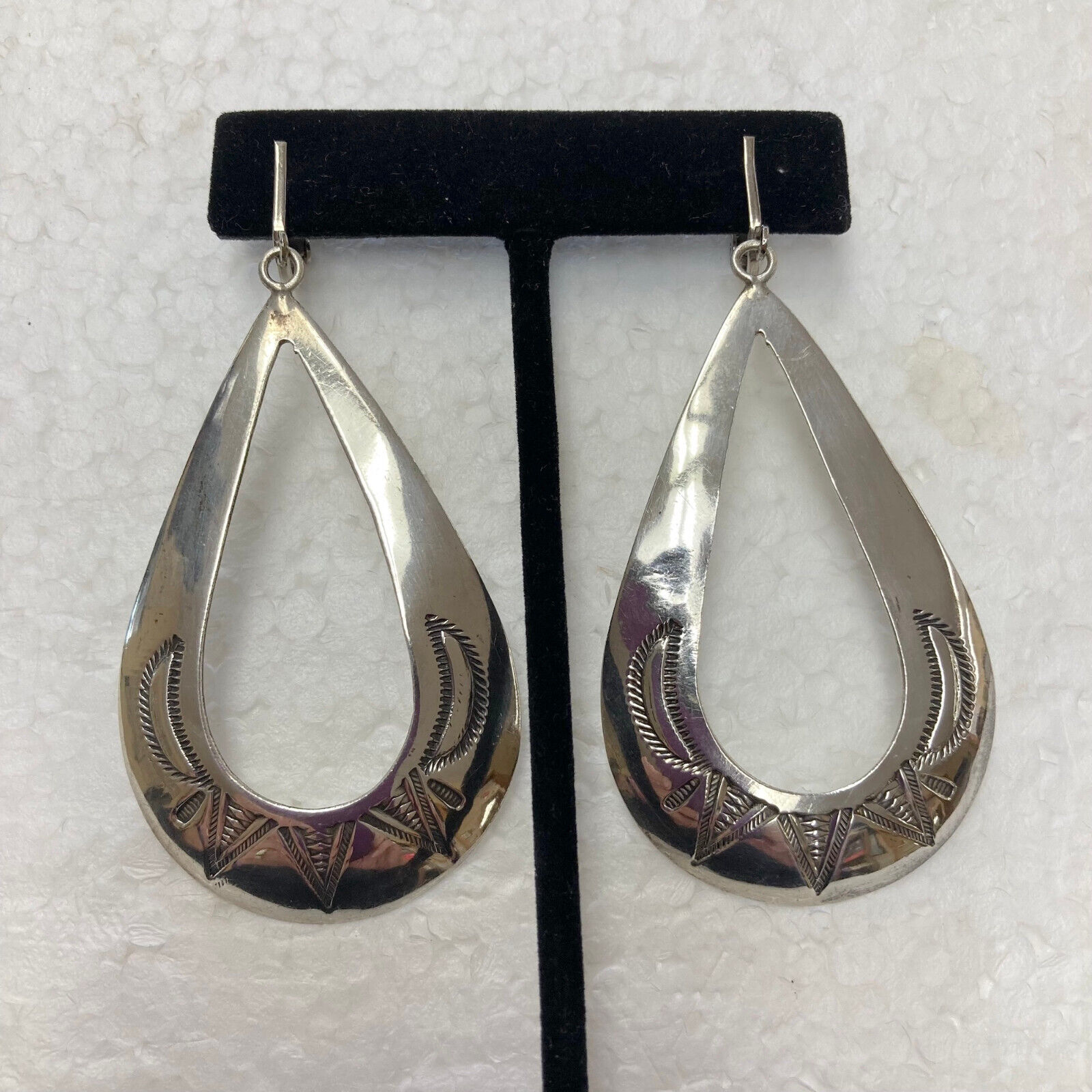 Ike Wilson Navajo Early 1900’s Rare Collectible Handmade Sterling Earrings