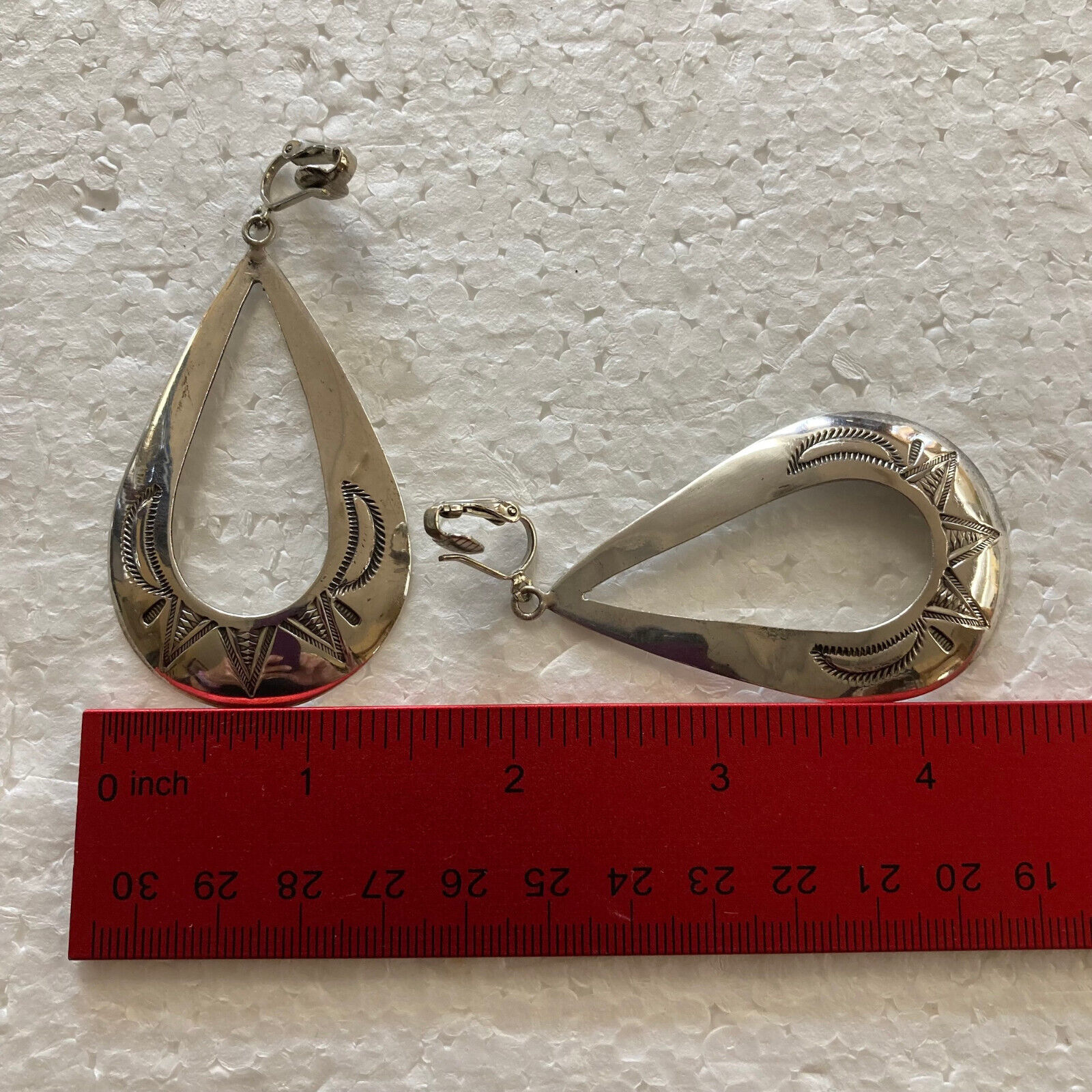 Ike Wilson Navajo Early 1900’s Rare Collectible Handmade Sterling Earrings